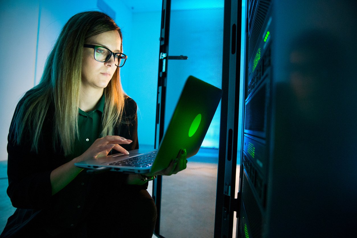 Image showing a woman working on a computer